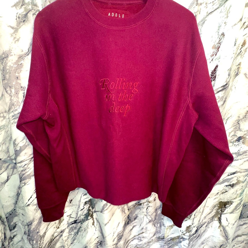 Adele Official Concert Merch 2010- oversized Crew Neck “Rolling in the Deep” M